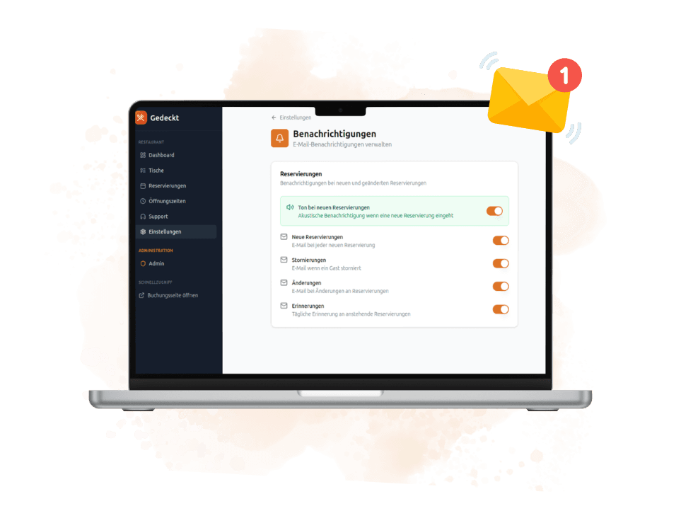 E-Mail-Erinnerung an Gast