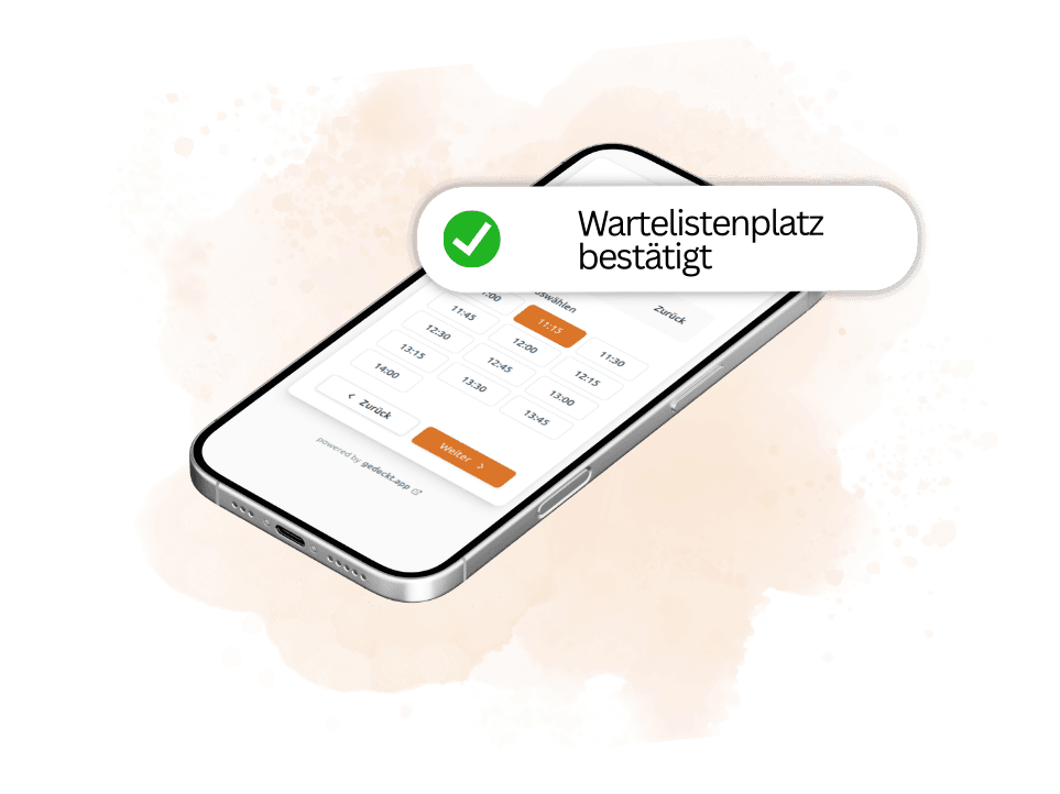 Warteliste mit wartenden Gästen